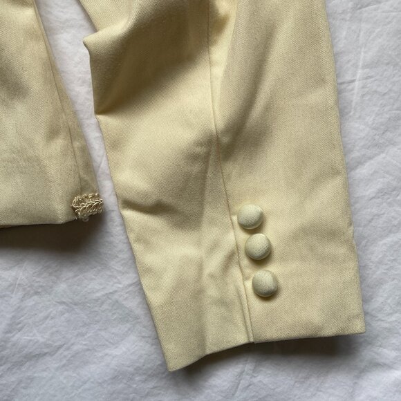 Vintage Tina Hagen Cheongsam Style embroidered jacket, cream, size L - Picture 8 of 9